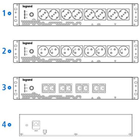 UPS Legrand Keor PDU monofazat, 800VA480W, IN 1xIEC 10A OUT 8x Schuko, technologie off-line, conexiu